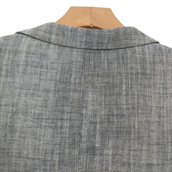 Paul Jones Mens Blazer Sport Coat Jacket Large Gray Two Front Button Linen Blend - Picture 6 of 15